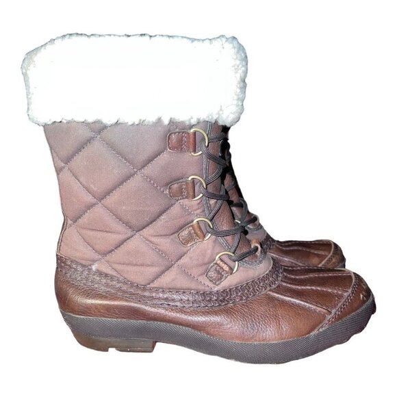 UGG Women's NEWBERRY 3224 Quilted Snow Boot (Waterproof, Shearling Lined) Sz 9 - Picture 1 of 16